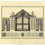 Crackled B&W Grand Garden Gate II