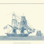 Sailing Ships in Blue II