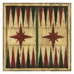 Small Antique Backgammon ***