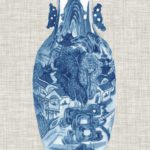 Ming Vase on Linen I