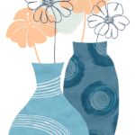 Blue Decorative Pots I