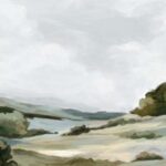 Muted Hills Under Cloudy Sky