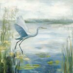 Heron Over Gentle Waters I