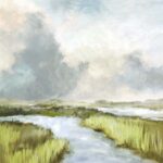 Calm River Under Brooding skies