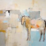 Horse in Abstract Landscape
