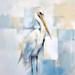 Heron in Tranquil Bluescape I