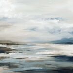 Muted Shoreline Under Cloudy Skies