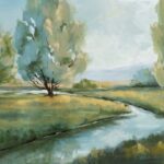 Serene River Through Green Meadows